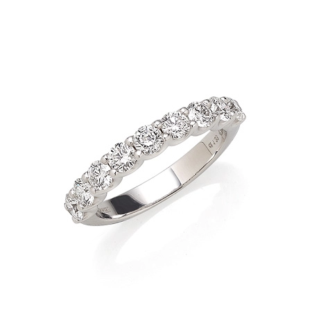 Classics Half Eternity band in White Gold with Diamonds