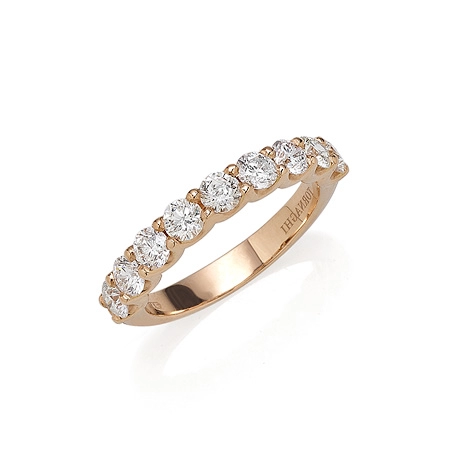 Classics Half Eternity band in Rose Gold with Diamonds