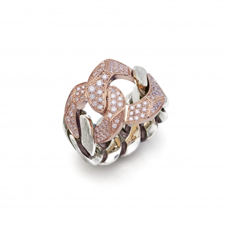 Rock Rock in silver, Rose Gold and diamonds